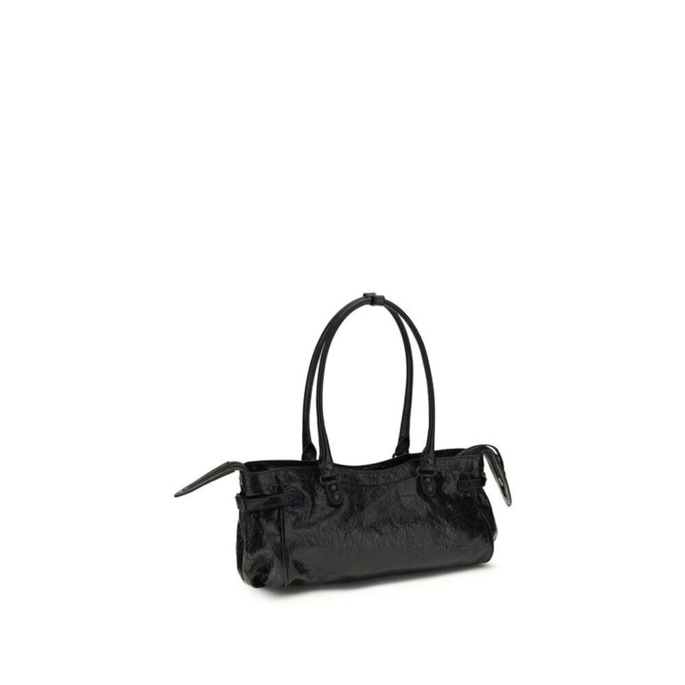 Balenciaga Black Calf Leather Bos Taurus Shoulder Women's Bag - Picture 3 of 4